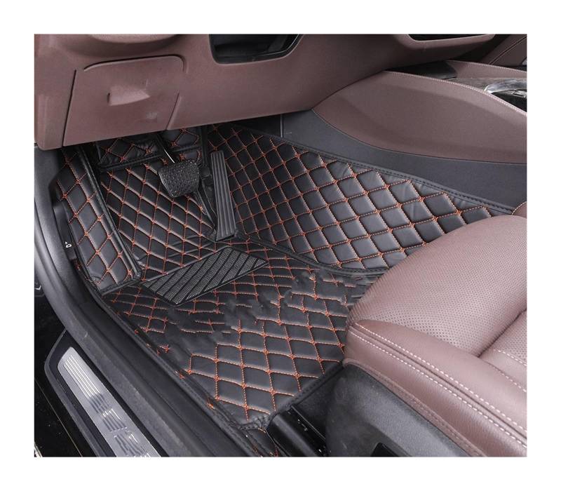 Automatten Für 3 Serie Für M3 Für E36 30 46 90 91 92 93 30 31 80 34 Für F35 Für G20 Für G28 Für G80 Benutzerdefinierte Auto Boden Matte Fussmatten Auto(Black orange driver) von DHDYJSA