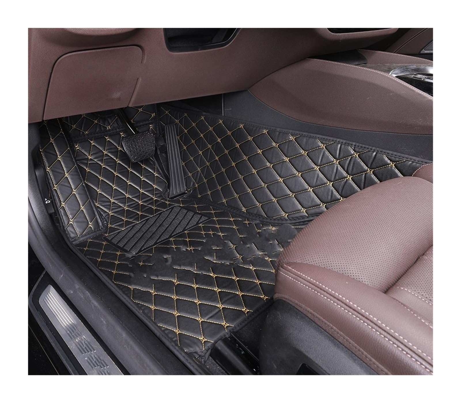 Automatten Für 3 Serie Für M3 Für E36 30 46 90 91 92 93 30 31 80 34 Für F35 Für G20 Für G28 Für G80 Benutzerdefinierte Auto Boden Matte Fussmatten Auto(Black yellow driver) von DHDYJSA
