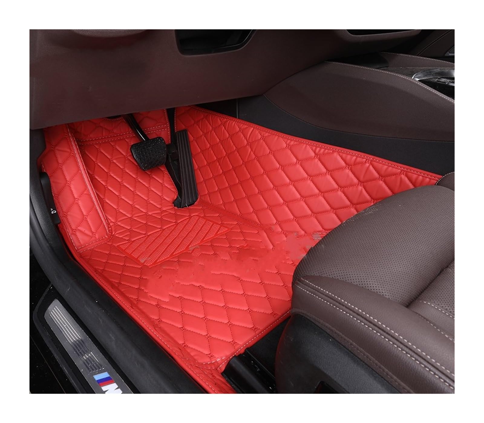 Automatten Für 3 Serie Für M3 Für E36 30 46 90 91 92 93 30 31 80 34 Für F35 Für G20 Für G28 Für G80 Benutzerdefinierte Auto Boden Matte Fussmatten Auto(Red driver) von DHDYJSA