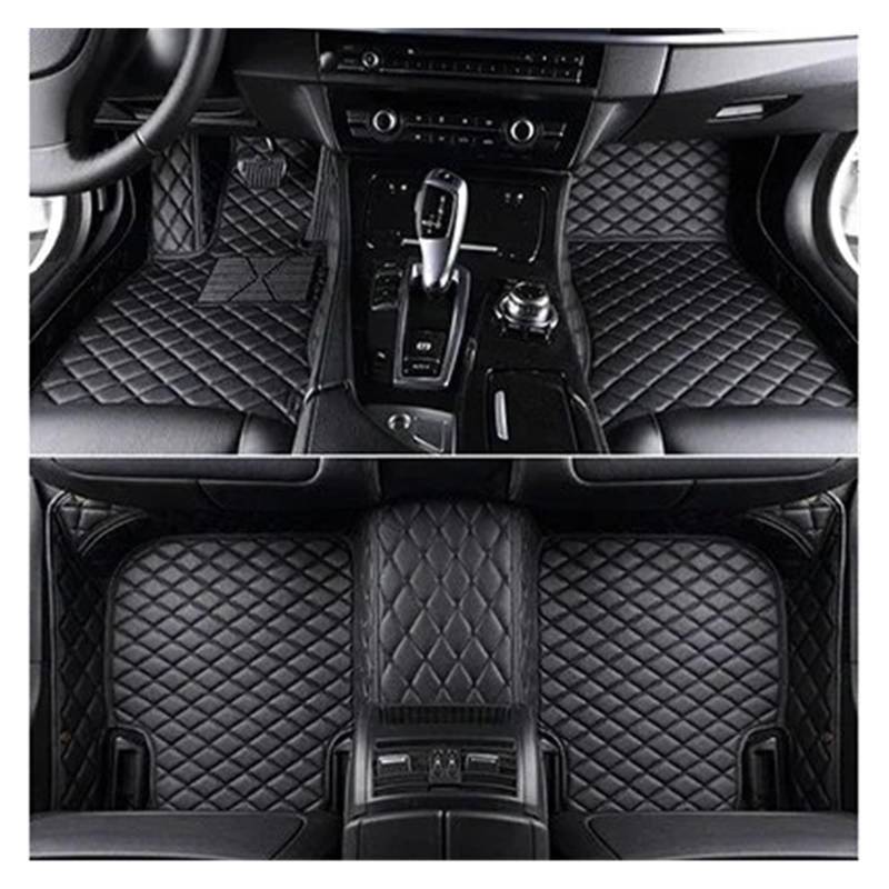 Automatten Für 5 Series Für E39 1995-2004 Für E60 Für F10 Für G30 2017-2022 Jahr Auto Innen Teppich Benutzerdefinierte Auto Boden Matte Fussmatten Auto(All black,5 E60 2004-2010) von DHDYJSA