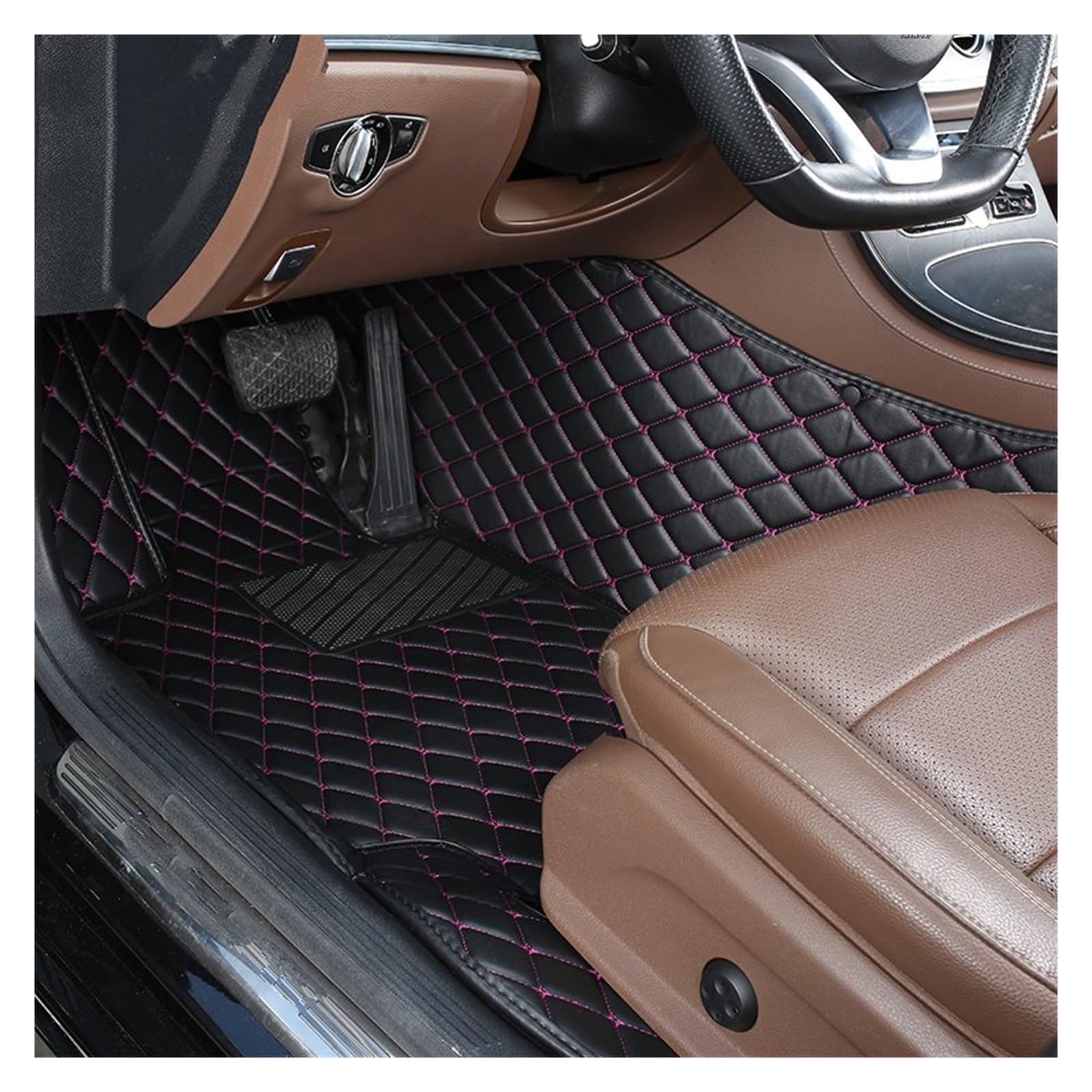 Automatten Für Chevrolet Für Onix 2019 2020 2021 2022 Auto Innen Zubehör Teppiche Teppiche Fuß Pads 1 PCS Custom Leder Auto Fußmatten Fussmatten Auto(1 Driver Mat) von DHDYJSA