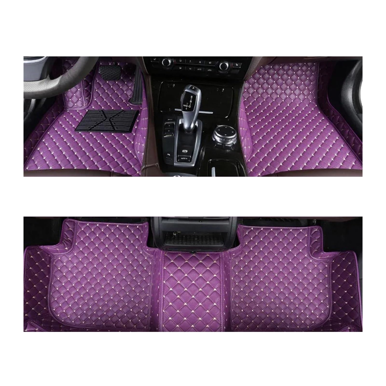 Automatten Für Ford Für Mustang 2021 2020 2019 2018 2017 2016 2015 Auto Fußmatten Interior Styling Leder Teppiche Auto Schutz Fussmatten Auto(3PC floor mat 12,Left steering wheel) von DHDYJSA