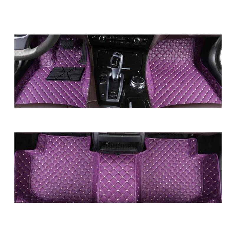 Automatten Für Ford Für Mustang 2021 2020 2019 2018 2017 2016 2015 Auto Fußmatten Interior Styling Leder Teppiche Auto Schutz Fussmatten Auto(3PC floor mat 12,Left steering wheel) von DHDYJSA