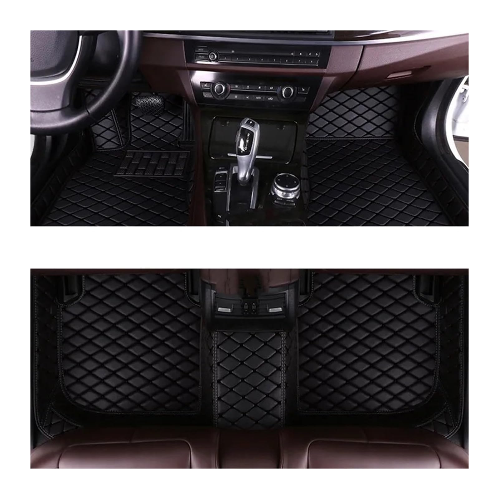 Automatten Für Ford Für Mustang 2021 2020 2019 2018 2017 2016 2015 Auto Fußmatten Interior Styling Leder Teppiche Auto Schutz Fussmatten Auto(3PC floor mat 4,Right steering wheel) von DHDYJSA