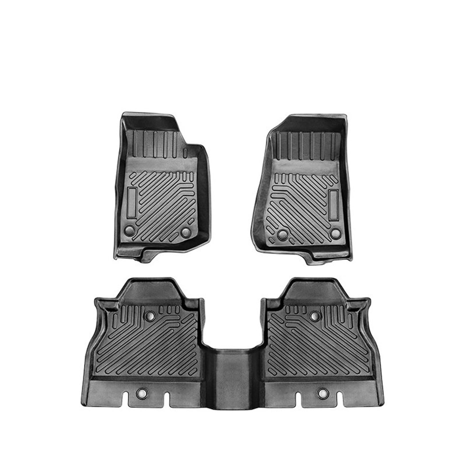 Automatten Für Jeep Für Wrangler Für JK 2007-2017 Für JL 2018-2021 LHD Auto Boden Matte Auto Fuß Pad Boden Liner Teppich 2 Tür 4 Tür Fussmatten Auto(JL 4Door) von DHDYJSA