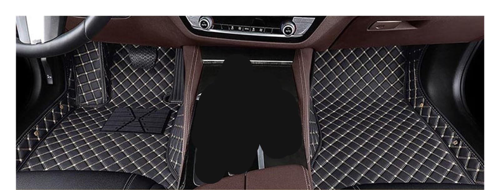 Automatten Für Lexus Für GX Für GX460 Für GX470 2001-2023 Custom Car Fußmatten Auto Teppiche Fuß Coche Zubehör Fussmatten Auto(Black-beige,2001-2009) von DHDYJSA