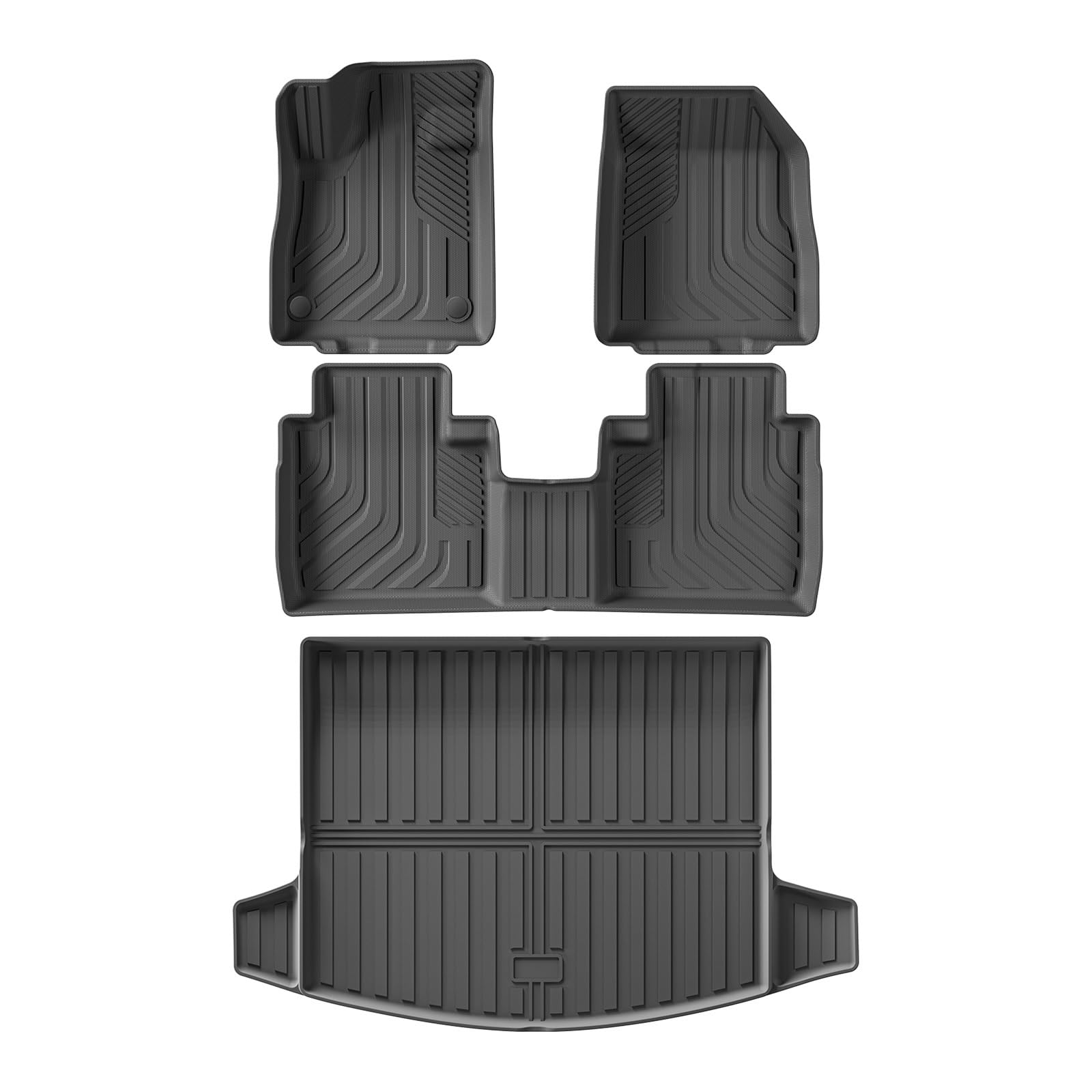 Automatten Für Lincoln Für Nautilus 2024 2025 Auto Fußmatten Cargo-Liner Stamm Pad TPE 3D Fuß Matte Schwarz Links Hand Stick Fussmatten Auto(LHD 4P) von DHDYJSA