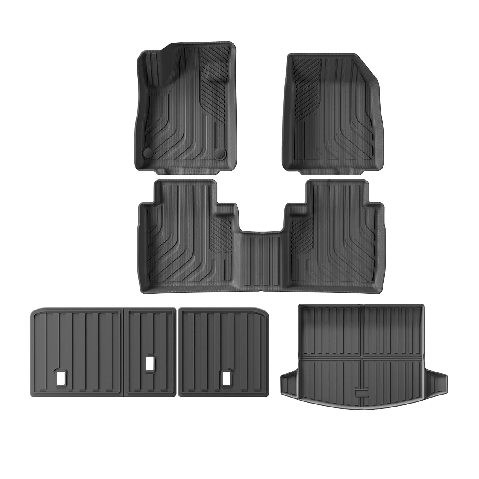 Automatten Für Lincoln Für Nautilus 2024 2025 Auto Fußmatten Cargo-Liner Stamm Pad TPE 3D Fuß Matte Schwarz Links Hand Stick Fussmatten Auto(LHD 6P) von DHDYJSA