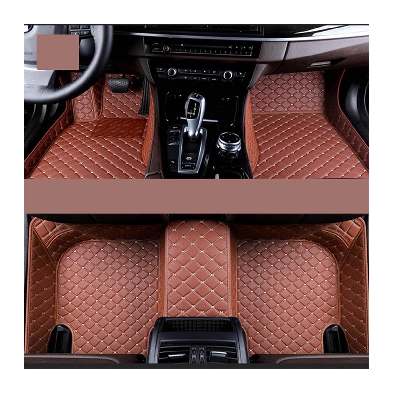 Automatten Für Peugeot 308 2007–2023 Maßgeschneiderte Auto-Fußmatten Autoteppiche Fußmatten Zubehör Fussmatten Auto(Brown,2007-2015) von DHDYJSA