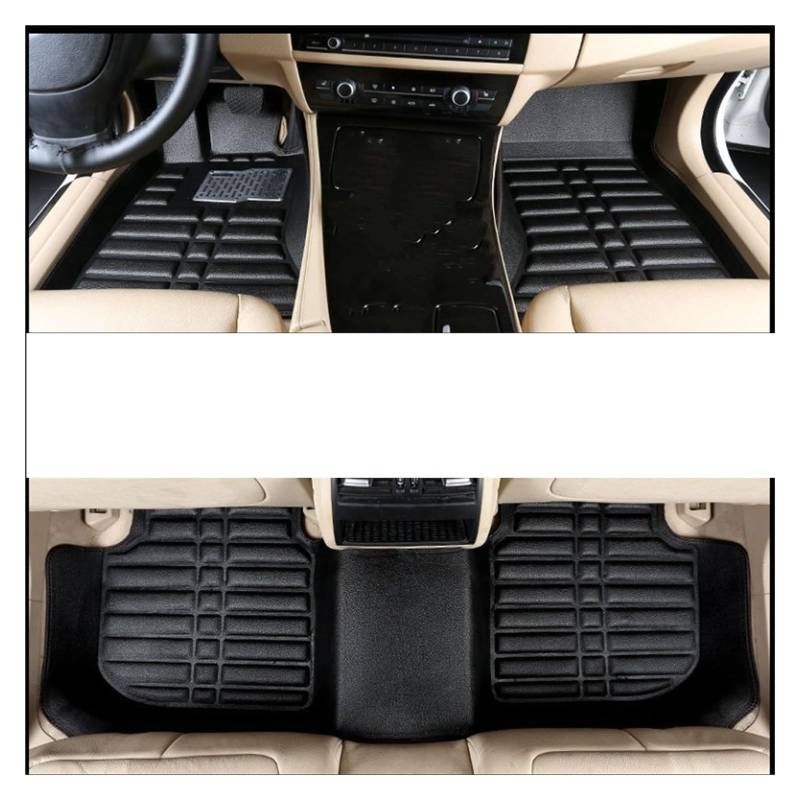Automatten Für Toyota Für Corolla Für Kreuz Für Hybrid Für XG10 2022-2024 Fuß Innen Liner Teppich Pad Auto Leder Boden Matte Fussmatten Auto(Black) von DHDYJSA