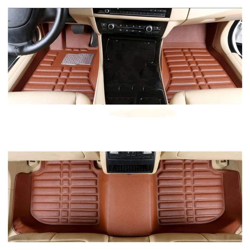 Automatten Für Toyota Für Corolla Für Kreuz Für Hybrid Für XG10 2022-2024 Fuß Innen Liner Teppich Pad Auto Leder Boden Matte Fussmatten Auto(Brown) von DHDYJSA
