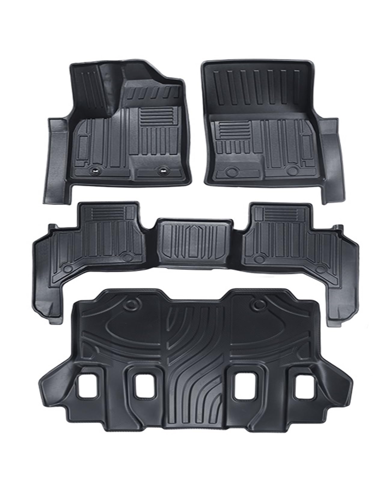 Automatten Für Toyota Für Land Für Cruiser 300 Für Lc300 2022 Fuß Matte Auto Matten Material Wasserdicht Teppich Fussmatten Auto(LDH-7 Seats-Black) von DHDYJSA