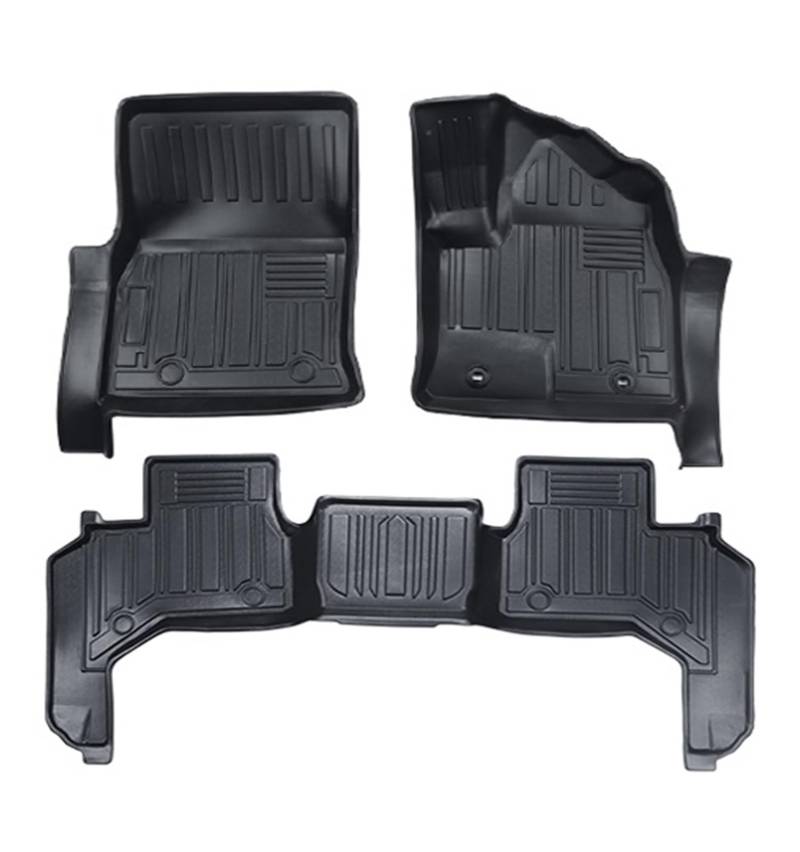 Automatten Für Toyota Für Land Für Cruiser Für Lc300 2022 Fuß Matte Auto Matten Material Wasserdicht Teppich Fussmatten Auto(RDH-5 Seats-Black) von DHDYJSA