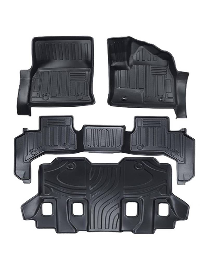 Automatten Für Toyota Für Land Für Cruiser Für Lc300 2022 Fuß Matte Auto Matten Material Wasserdicht Teppich Fussmatten Auto(RDH-7 Seats-Black) von DHDYJSA