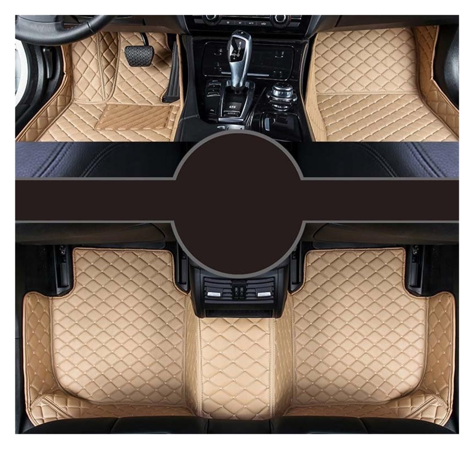 Automatten Maßgeschneiderte Auto-Fußmatten Für Für Cayenne 2002 2003 2004 2005 2006 2007 2008 2009–2023 Autoteppiche Fußmatten Coche-Zubehör Fussmatten Auto(Beige,2002-2010) von DHDYJSA