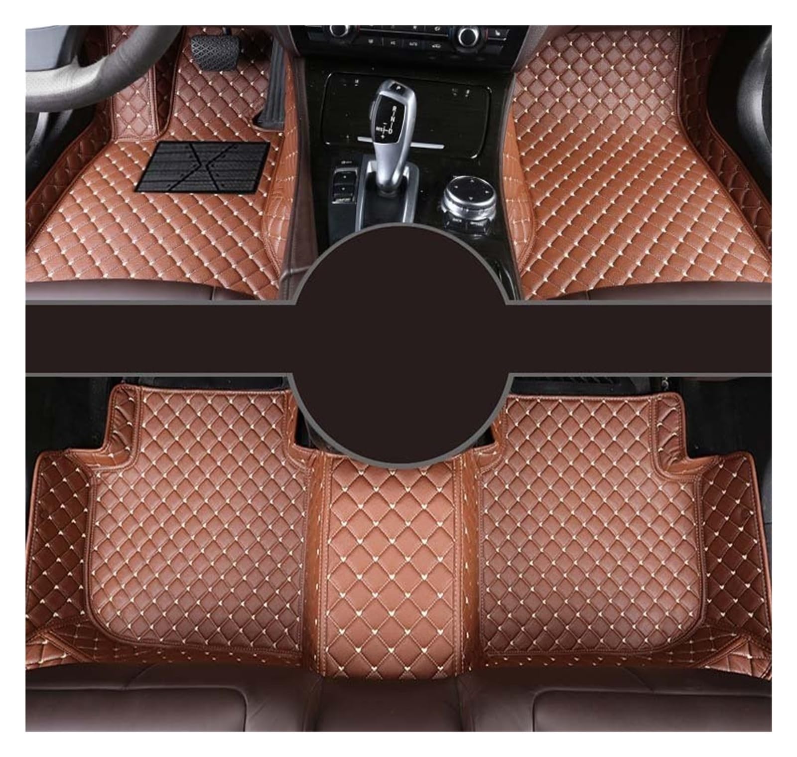 Automatten Maßgeschneiderte Auto-Fußmatten Für Für Cayenne 2002 2003 2004 2005 2006 2007 2008 2009–2023 Autoteppiche Fußmatten Coche-Zubehör Fussmatten Auto(Brown,2018-2023) von DHDYJSA