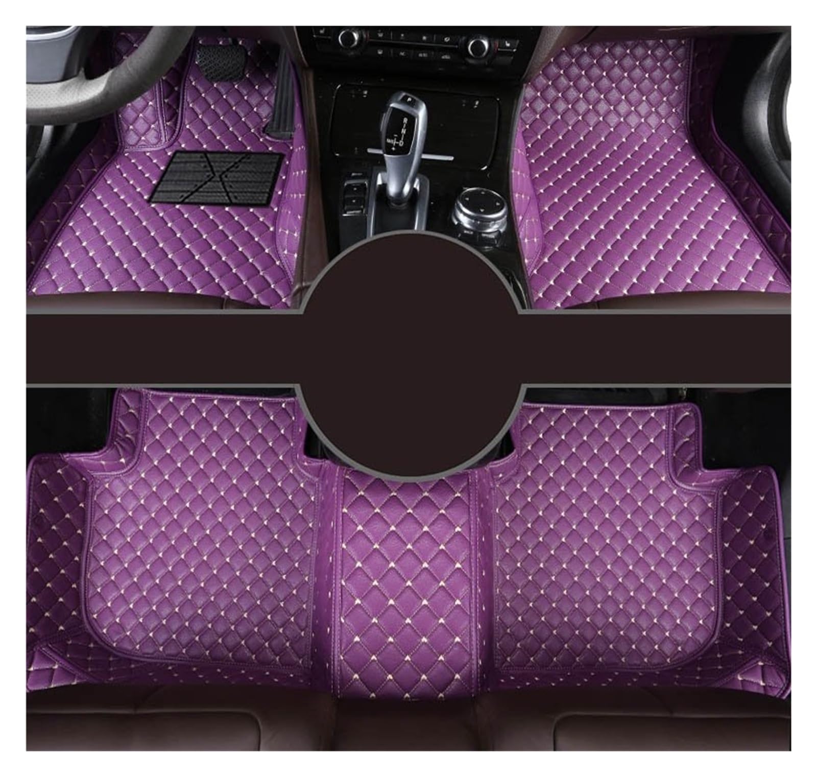 Automatten Maßgeschneiderte Auto-Fußmatten Für Für Cayenne 2002 2003 2004 2005 2006 2007 2008 2009–2023 Autoteppiche Fußmatten Coche-Zubehör Fussmatten Auto(Purple,2002-2010) von DHDYJSA