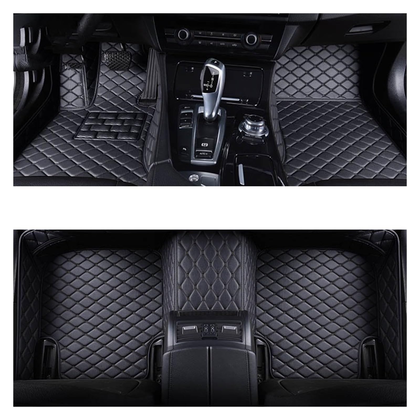 Automatten Maßgeschneiderte Auto-Fußmatten Für Volvo Für XC60 2008–2024 Auto-Teppiche Fußmatten Coche-Zubehör Fussmatten Auto(All Black,2018-2024) von DHDYJSA