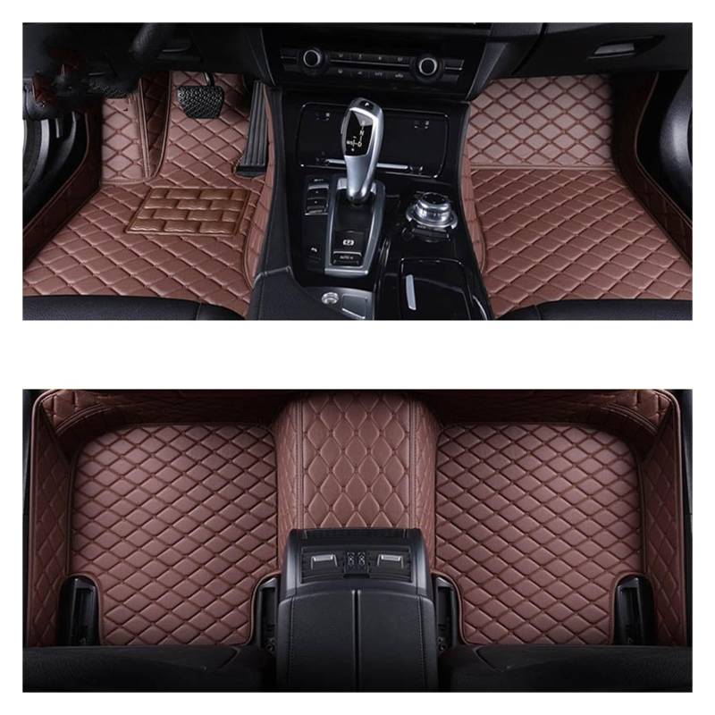 Automatten Maßgeschneiderte Auto-Fußmatten Für Volvo Für XC60 2008–2024 Auto-Teppiche Fußmatten Coche-Zubehör Fussmatten Auto(Coffee,2015-2017) von DHDYJSA