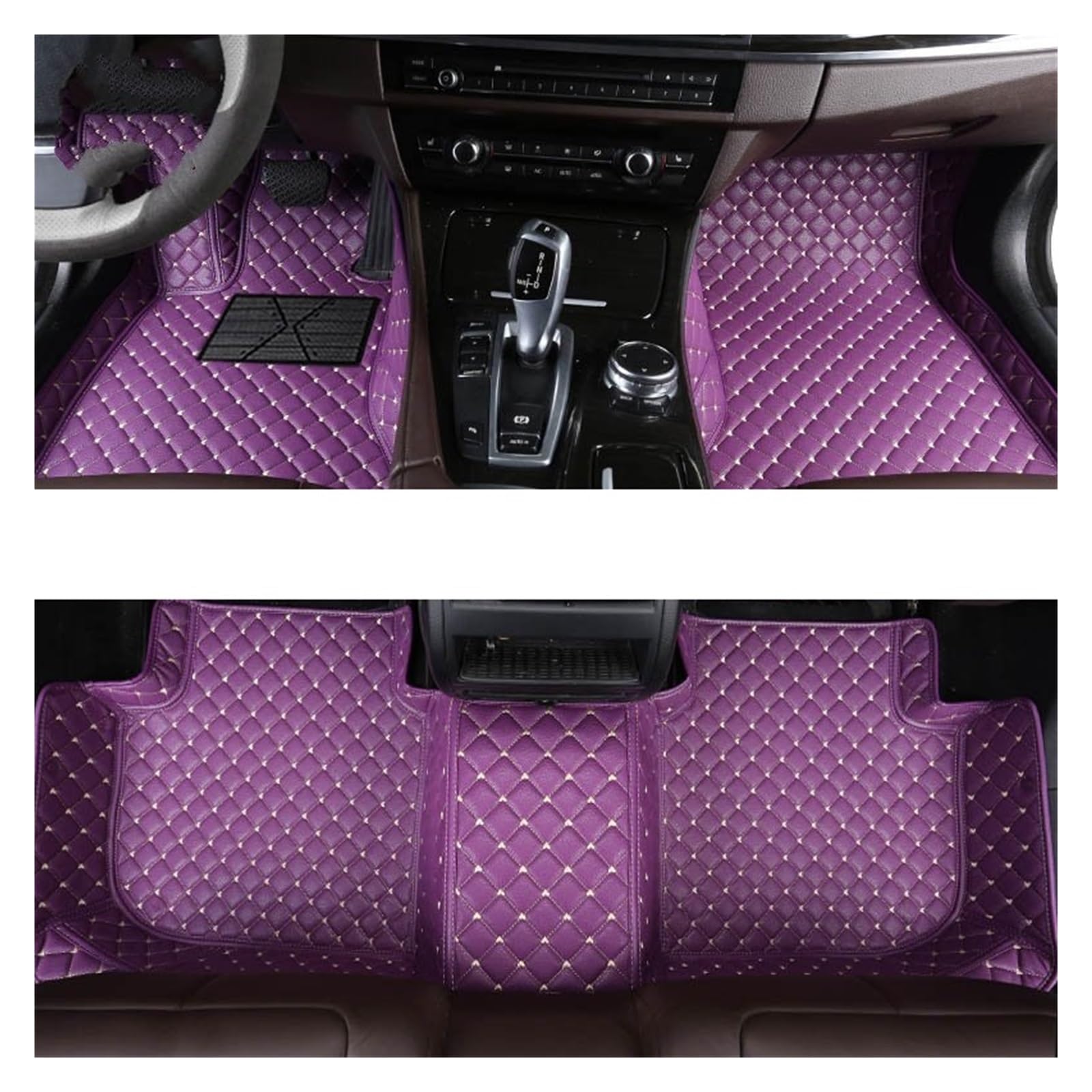 Automatten Maßgeschneiderte Auto-Fußmatten Für Volvo Für XC60 2008–2024 Auto-Teppiche Fußmatten Coche-Zubehör Fussmatten Auto(Purple,2015-2017) von DHDYJSA