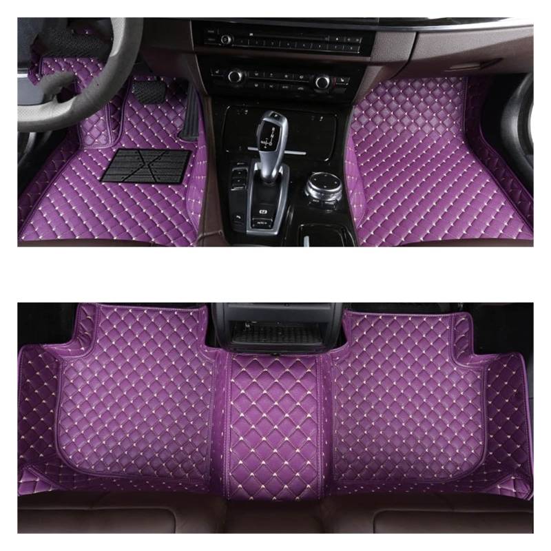 Automatten Maßgeschneiderte Auto-Fußmatten Für Volvo Für XC60 2008–2024 Auto-Teppiche Fußmatten Coche-Zubehör Fussmatten Auto(Purple,2015-2017) von DHDYJSA