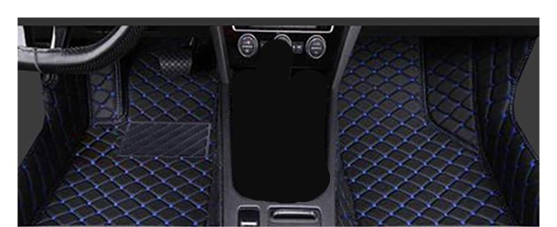 Automatten Nach Auto Fuß Pads Automobil Teppich Abdeckung Innen Zubehör Auto Fußmatten Für JAC Für T8 Für Pro 2021-2023 Fussmatten Auto(Black-Blue) von DHDYJSA
