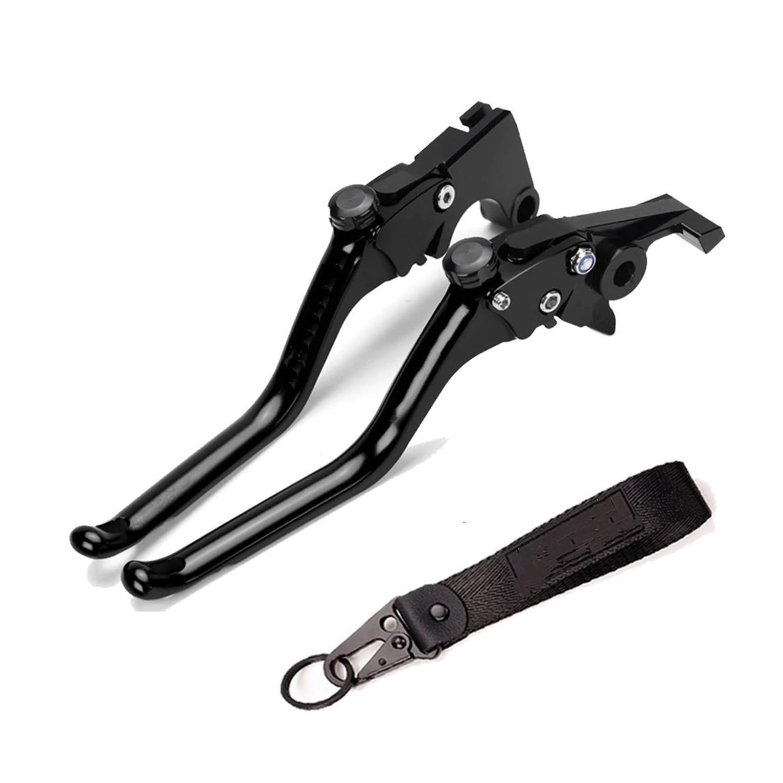 Bremshebel Motorrad Für CB750 Für Hornet 2023 Für CB 750 Motorradzubehör Schlüsselanhänger CNC-Griff Bremshebel Bremskupplungshebel(1 Set-Black) von DHDYJSA