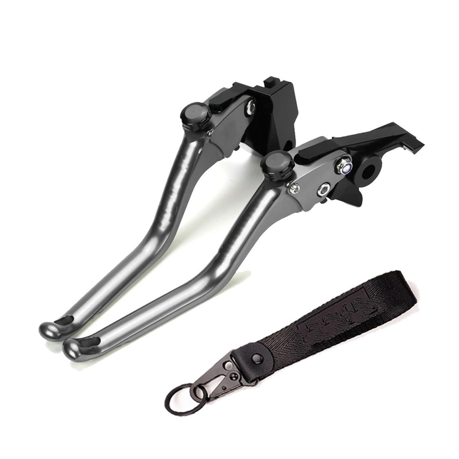 Bremshebel Motorrad Für CB750 Für Hornet 2023 Für CB 750 Motorradzubehör Schlüsselanhänger CNC-Griff Bremshebel Bremskupplungshebel(1 Set-Grey) von DHDYJSA
