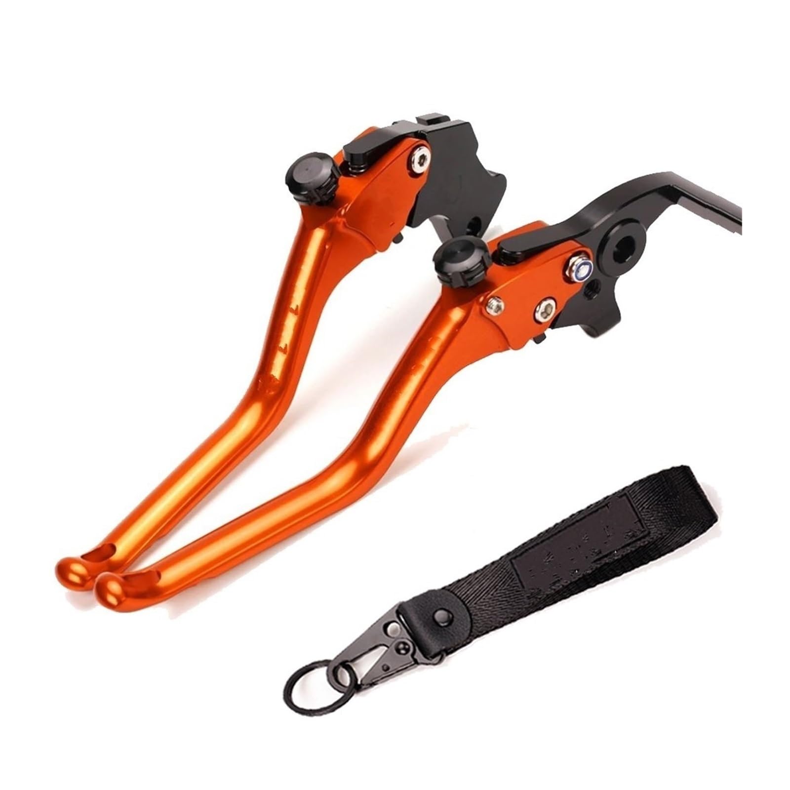 Bremshebel Motorrad Für CB750 Für Hornet 2023 Für CB 750 Motorradzubehör Schlüsselanhänger CNC-Griff Bremshebel Bremskupplungshebel(1 Set-Orange) von DHDYJSA