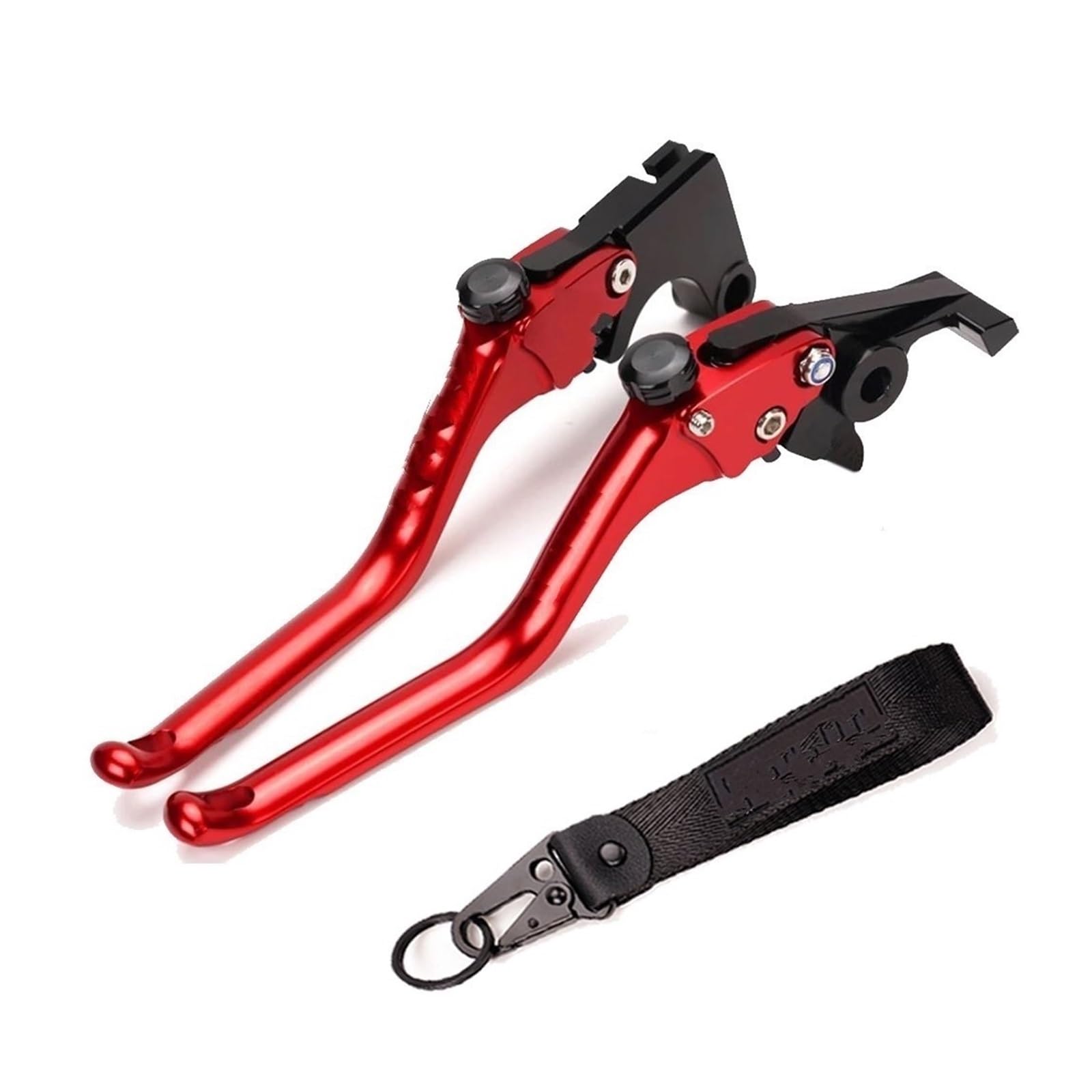 Bremshebel Motorrad Für CB750 Für Hornet 2023 Für CB 750 Motorradzubehör Schlüsselanhänger CNC-Griff Bremshebel Bremskupplungshebel(1 Set-Red) von DHDYJSA