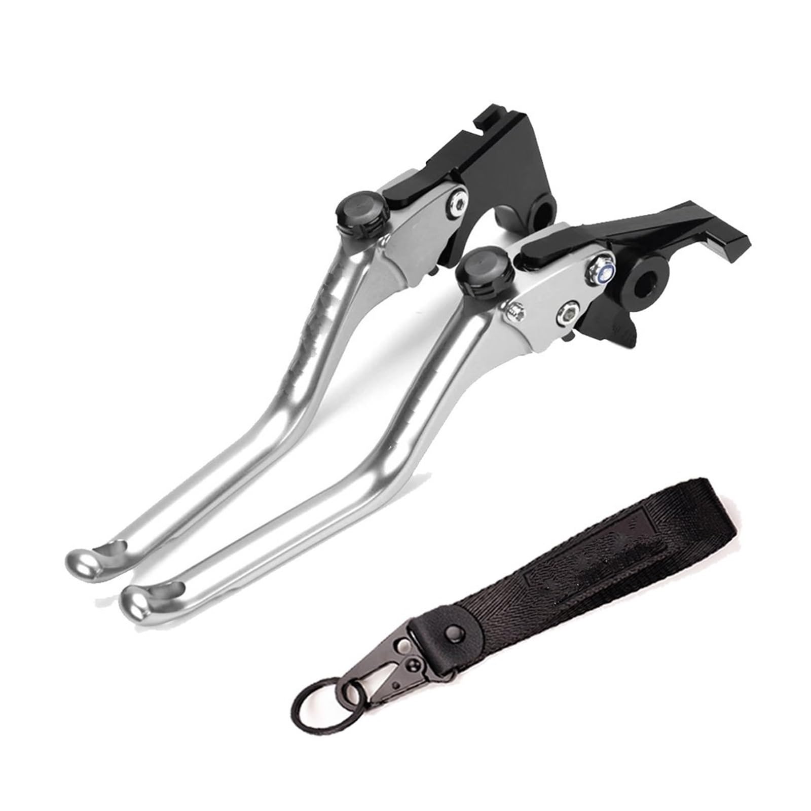 Bremshebel Motorrad Für CB750 Für Hornet 2023 Für CB 750 Motorradzubehör Schlüsselanhänger CNC-Griff Bremshebel Bremskupplungshebel(1 Set-Sliver) von DHDYJSA