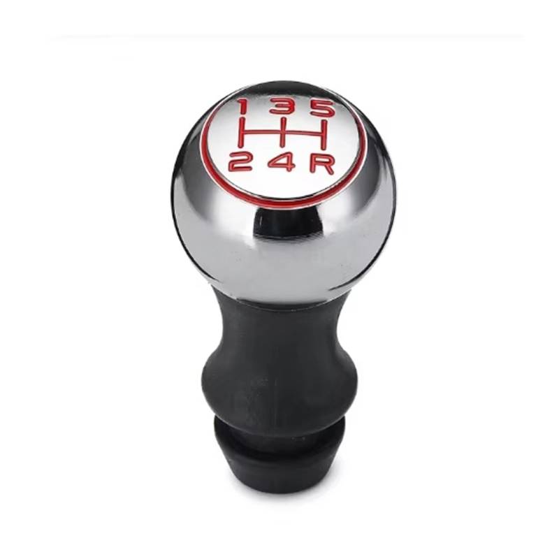 Schaltknauf 5-Gang-Auto MT Schaltknauf Hebel Schalthebel Griff Stick Für Peugeot 106 206 306 406 107 207 307 407 BX101577 Schaltgetriebe(Red Number red R) von DHDYJSA