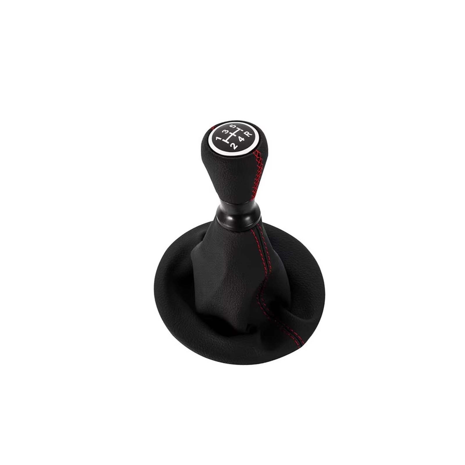 Schaltknauf Auto Leder Schaltknauf Auto Hebel Stick Boot Fall Abdeckung Für Peugeot Weiße Linie Rote Naht Schaltgetriebe(Red line) von DHDYJSA