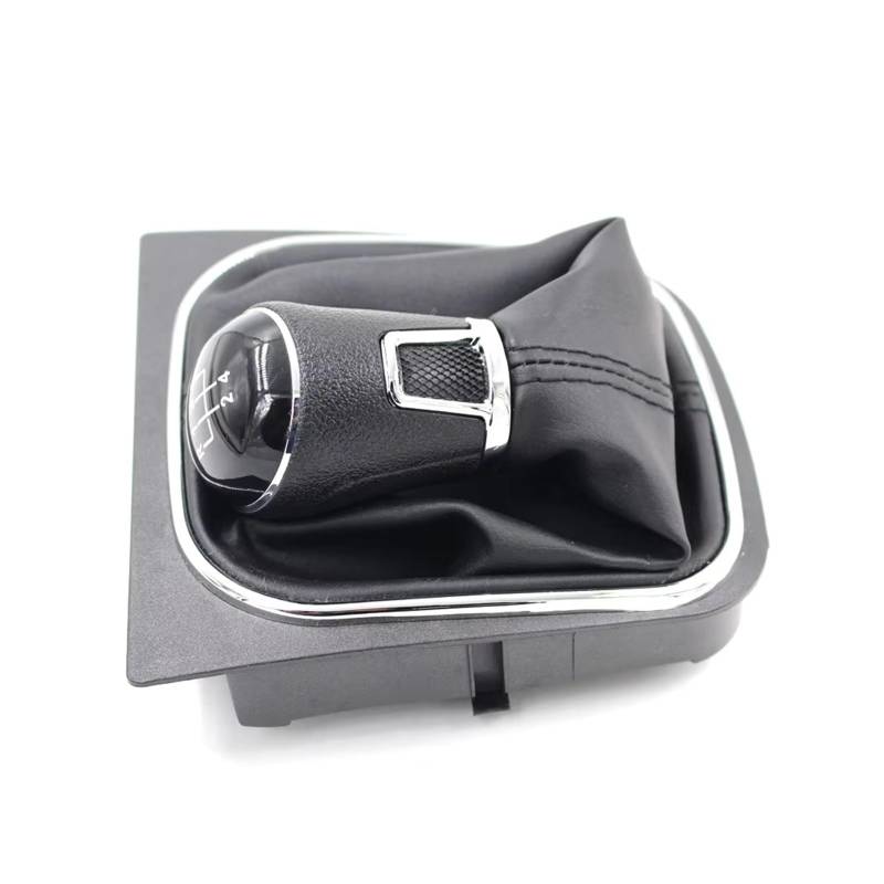 Schaltknauf Für MK5 Für GTI Für GTD Für R32 2004-2008 Manueller Schaltknauf Schalthebelmanschette Schaltgetriebe(5 Speed Black Thread) von DHDYJSA