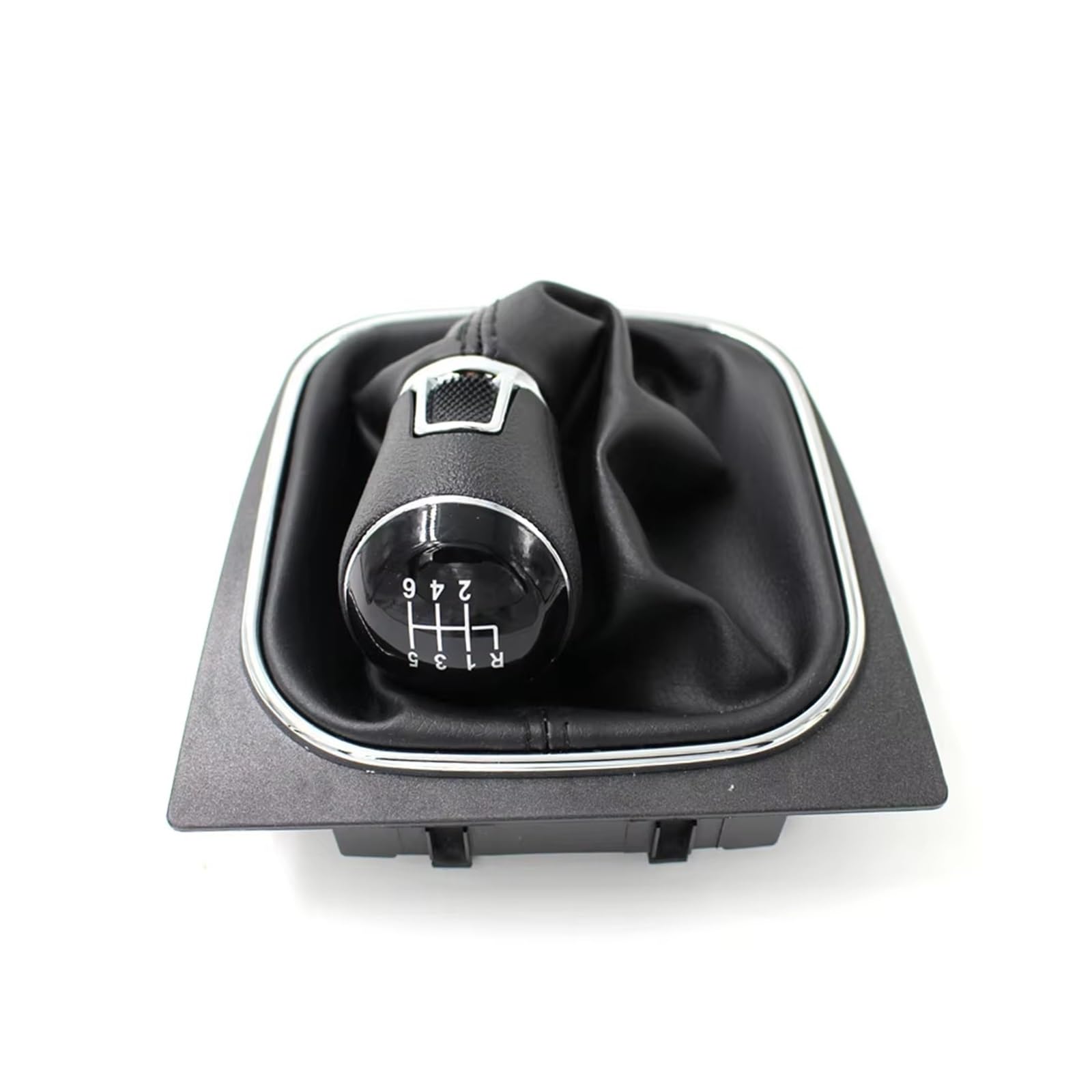 Schaltknauf Für MK5 Für GTI Für GTD Für R32 2004-2008 Manueller Schaltknauf Schalthebelmanschette Schaltgetriebe(6 Speed Black Thread) von DHDYJSA