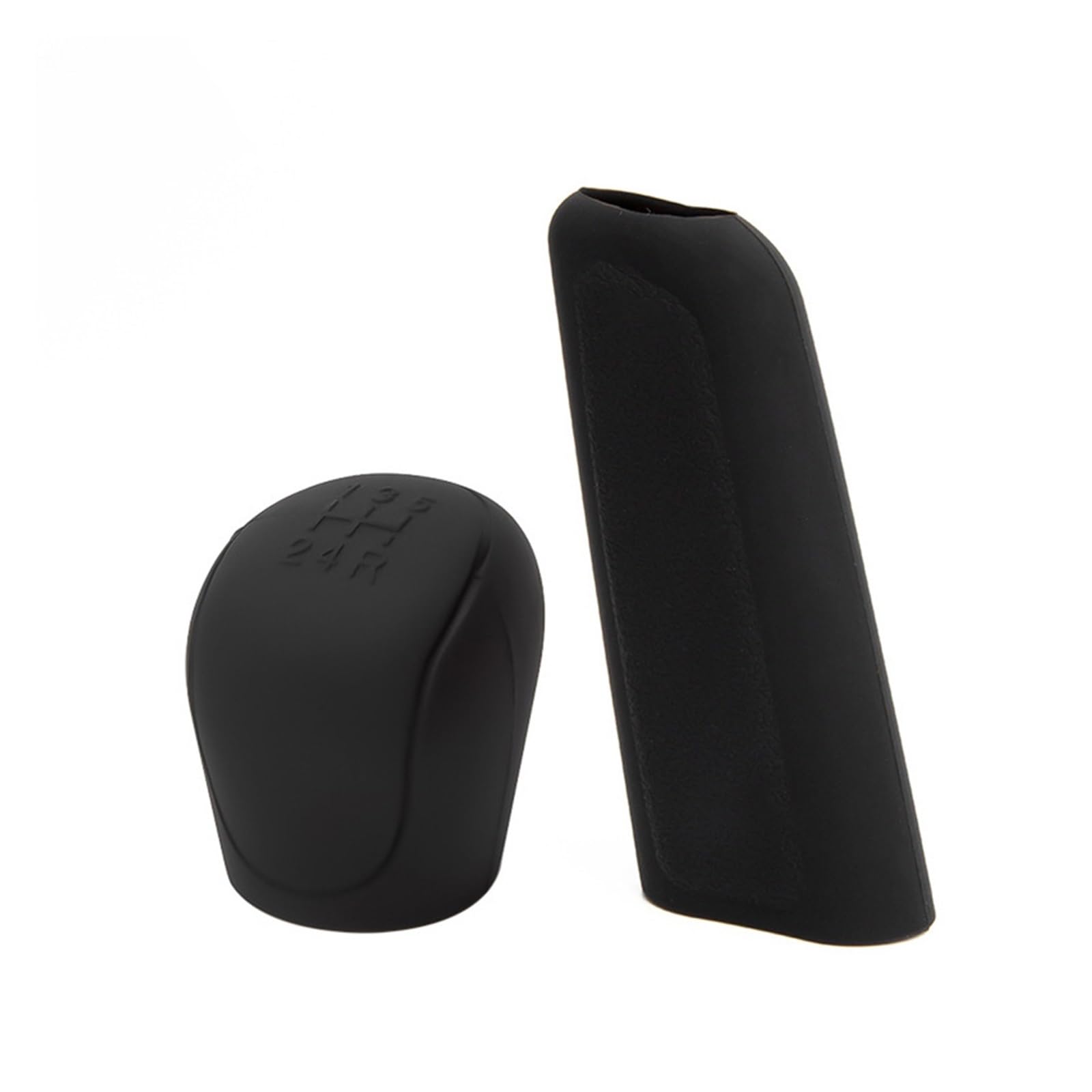 Schaltknauf Silikon-Schaltknauf-Abdeckung Für Die Handbremse Rutschfester Griff Schutzhülle Für Autos Schalthebelmanschetten Auto-Innenausstattung Schaltgetriebe(Black 2pcs) von DHDYJSA