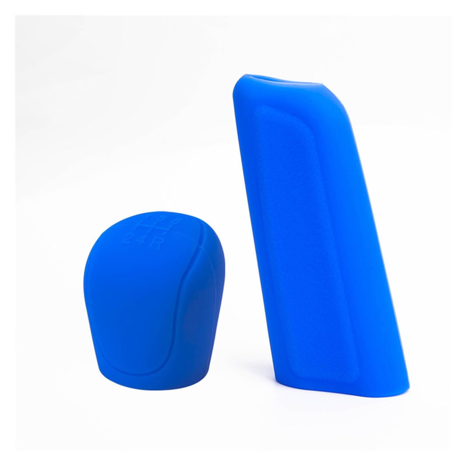 Schaltknauf Silikon-Schaltknauf-Abdeckung Für Die Handbremse Rutschfester Griff Schutzhülle Für Autos Schalthebelmanschetten Auto-Innenausstattung Schaltgetriebe(Blue 2pcs) von DHDYJSA