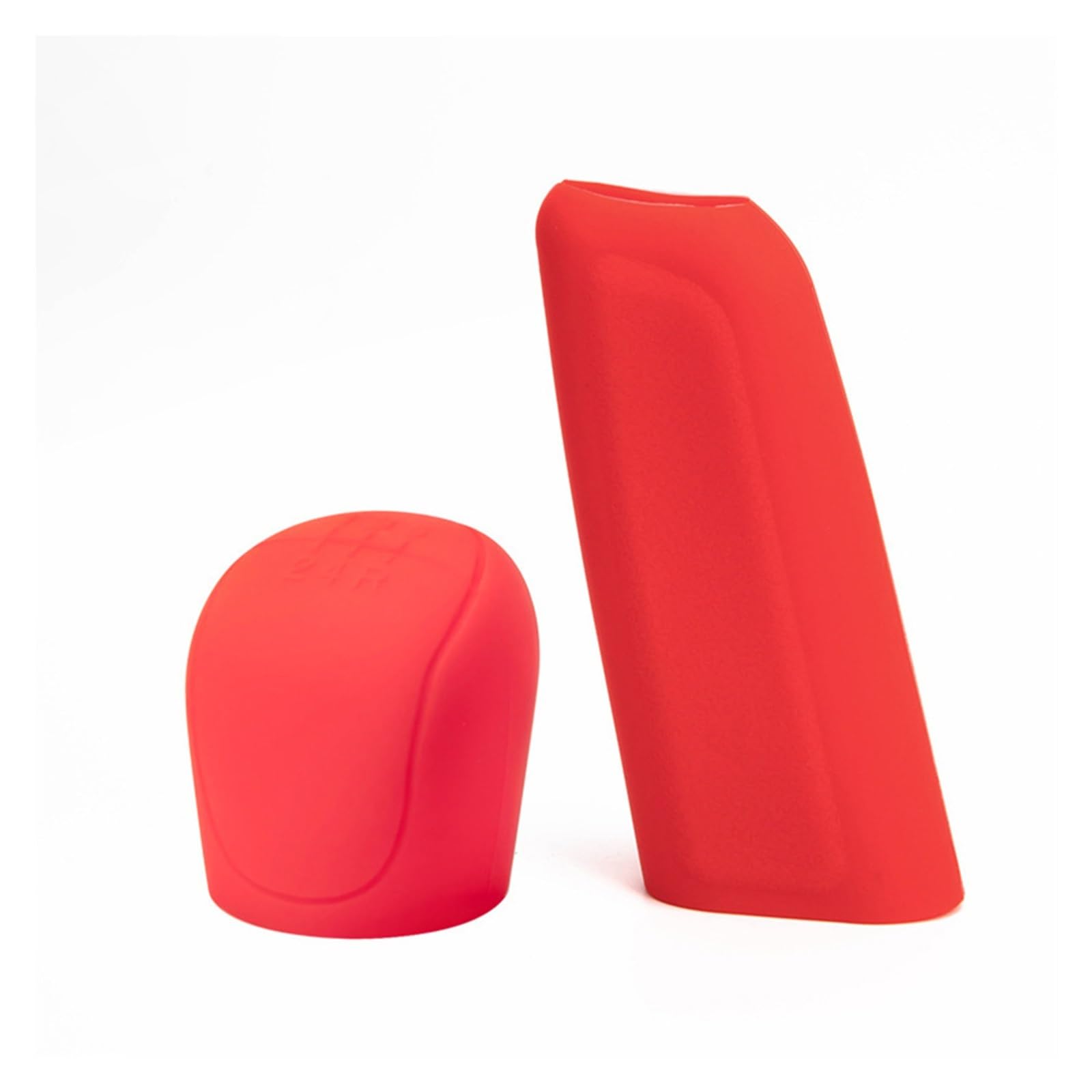 Schaltknauf Silikon-Schaltknauf-Abdeckung Für Die Handbremse Rutschfester Griff Schutzhülle Für Autos Schalthebelmanschetten Auto-Innenausstattung Schaltgetriebe(Red 2pcs) von DHDYJSA