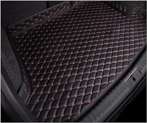 Auto Kofferraummatte Für Ford Mondeo Mk4 2007-2014, rutschfest Wasserdicht Kratzfest, Kofferraum-Schutzmatte Fahrzeugteppich,BlackRed von DHONDT