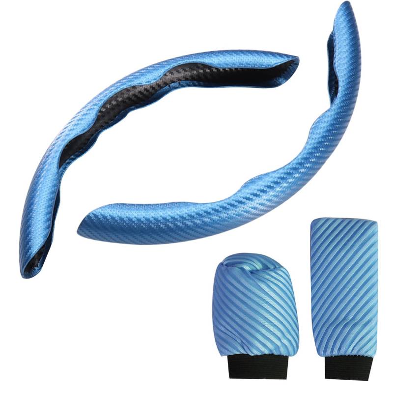 DHSBGWSX Lenkradbezug, universell, PVC, 34,64 cm, blau, Autozubehör von DHSBGWSX