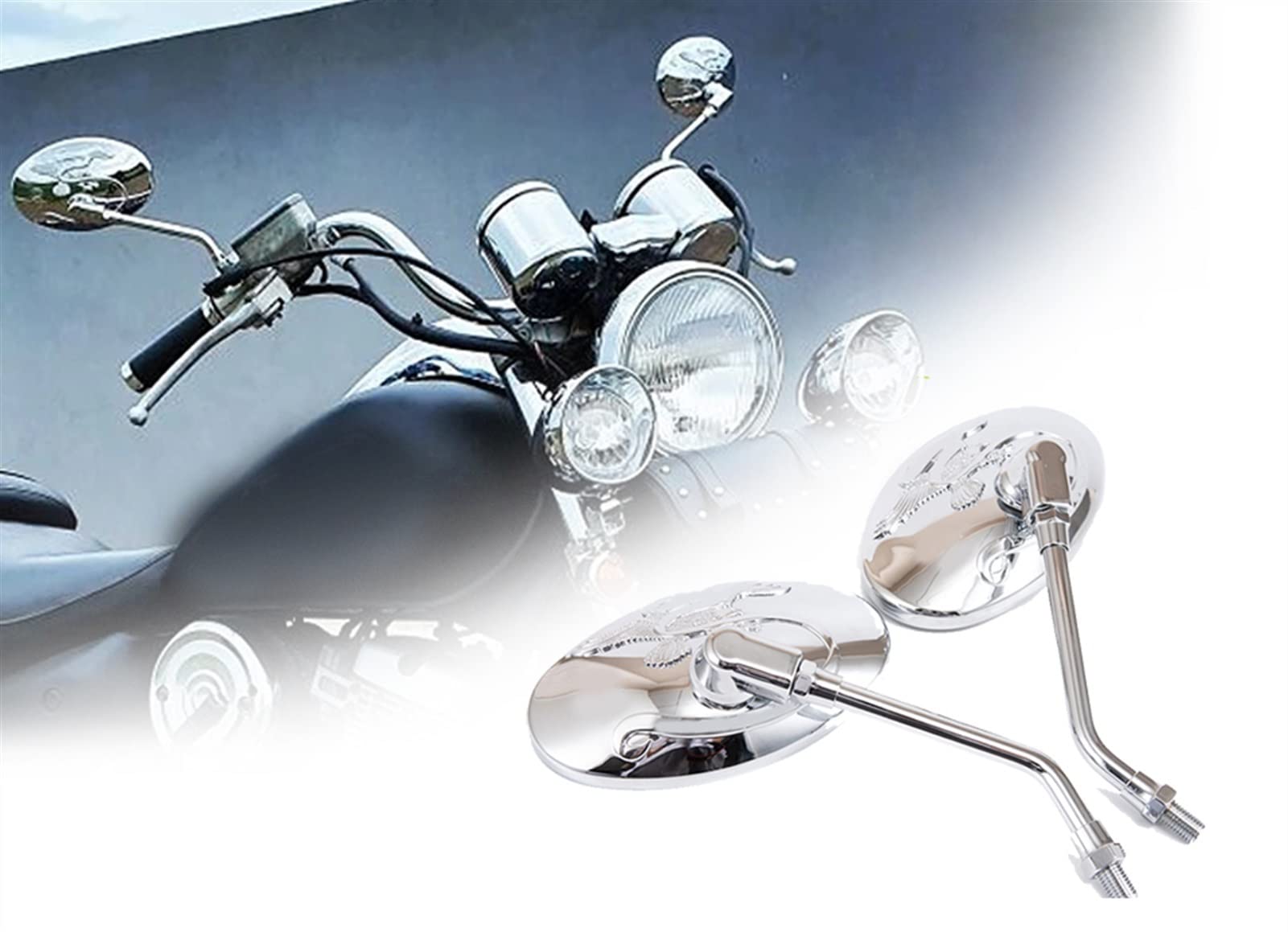 DHWUIASF Für Yamaha Xt 600 Virago 125 Virago 535 Virago 1100 Motorrad Rückspiegel Aluminium Klarglas Spiegel Schmücken DHWUIASF Für Yamaha Xt 600 Virago 125 Virago 535 Virago 1100 Motorrad Rückspiegel Aluminium Klarglas Spiegel Schmücken von DHWUIASF
