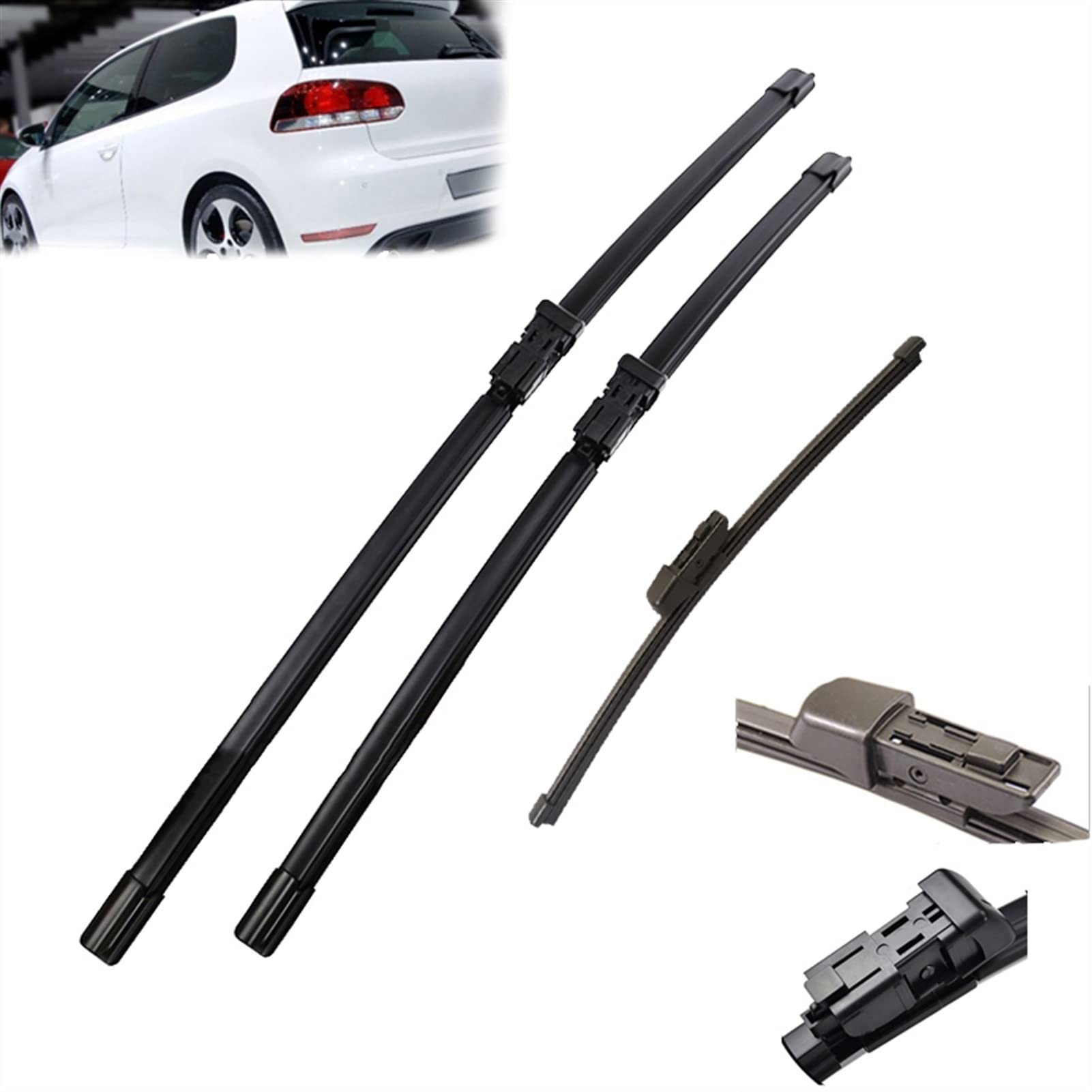 DHWUIASF Scheibenwischer Vorne Und Hinten Wischerblätter Set Für VW Für Golf 6 Schrägheck 2009–2012 Windschutzscheibe Windschutzscheibe Frontscheibe 24 "+ 19 "+ 11" DHWUIASF Scheibenwischer Vorne Und Hinten Wischerblätter Set Für VW Für Golf 6 Schrägheck 2009–2012 Windschutzscheibe Windschutzscheibe Frontscheibe 24 "+ 19 "+ 11" von DHWUIASF