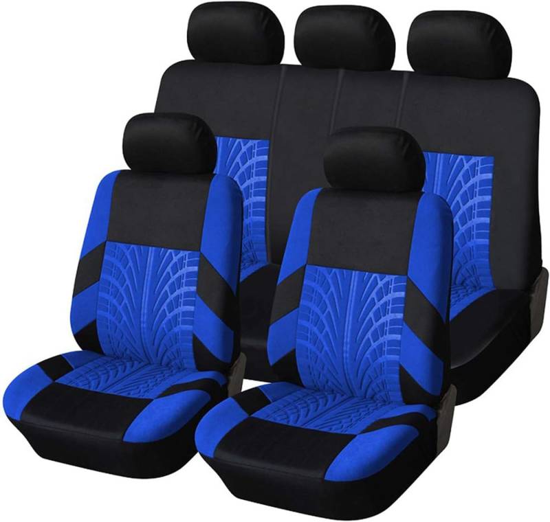 Auto Sitzbezüge für Peugeot e-208 5 Sitze, Bequem und Atmungsaktiv Waschbarer Stoff Autositzbezüge Vordersitze und Rückbank Auto-Schonbezüge,C Blue von DIALFA
