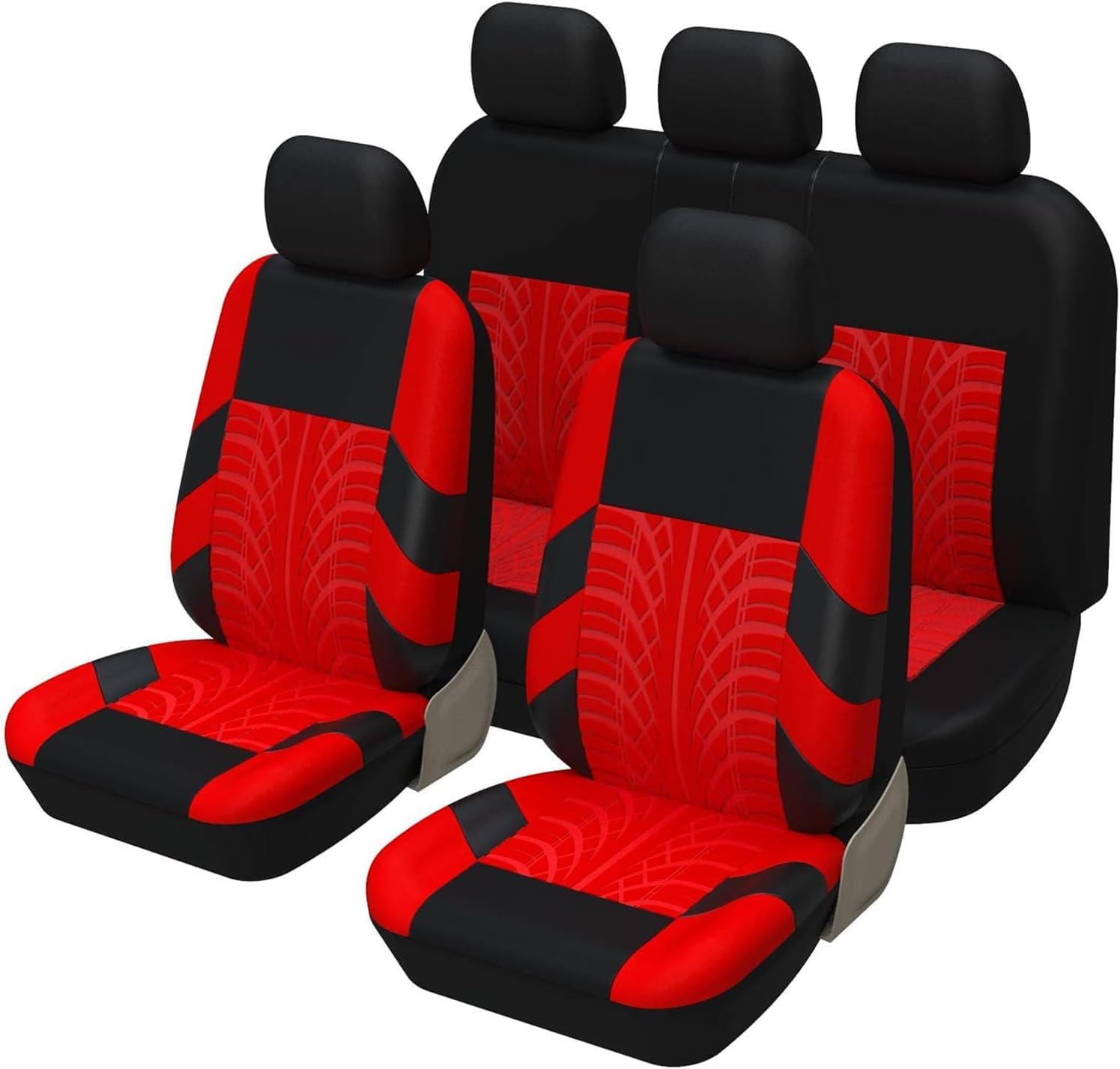 DIALFA Auto Sitzbezüge für Nissan Qashqai J12 J11 J10 J11 J12 +2 2006-2025, Bequem und Atmungsaktiv Waschbarer Stoff Autositzbezüge Vordersitze und Rückbank Auto-Schonbezüge,E Red von DIALFA