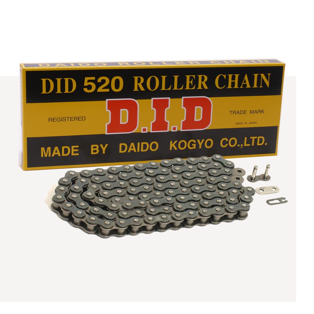 DID Motorradkette 520 mit 116 Rollen offen mit Clipschloss DID Motorradkette 520 mit 116 Rollen offen mit Clipschloss von D.I.D