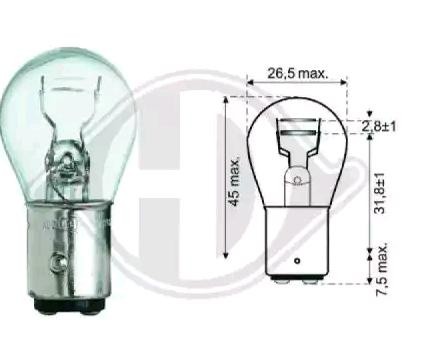 DIEDERICHS Glühlampe, Brems-/Schlußlicht VW,AUDI,MERCEDES-BENZ LID10050 2D0945095c,J9913221210,N0177382  N0177383,07119905511,07119978384,63216902878 von DIEDERICHS