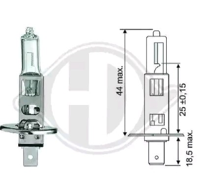 DIEDERICHS Glühlampe, Fernscheinwerfer VW,AUDI,MERCEDES-BENZ LID10012 N0177612,N0177612Z,N0177616  07119978390,07509064001,63216926908,63217160777 von DIEDERICHS