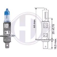 DIEDERICHS Glühlampe, Hauptscheinwerfer H1 LID10065  VW,AUDI,MERCEDES-BENZ,Golf IV Schrägheck (1J1),POLO (9N_),PASSAT Variant (3B6) von DIEDERICHS