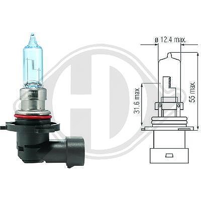 Diederichs Glühlampe, Fernscheinwerfer [Hersteller-Nr. LID10027] für Alfa Romeo, Alpina, Audi, BMW, Cadillac, Chevrolet, Chrysler, Citroën, Daihatsu, von DIEDERICHS