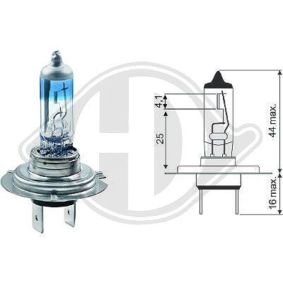 Diederichs Glühlampe, Fernscheinwerfer [Hersteller-Nr. LID10020] für Abarth, Alfa Romeo, Alpina, Audi, Benelli, BMW, Chevrolet, Chrysler, Citroën, Dac von DIEDERICHS